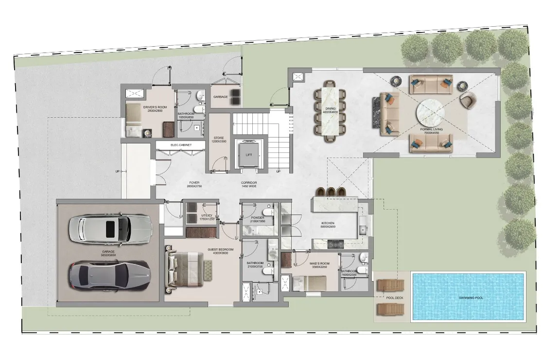 5 Bedroom floor plan