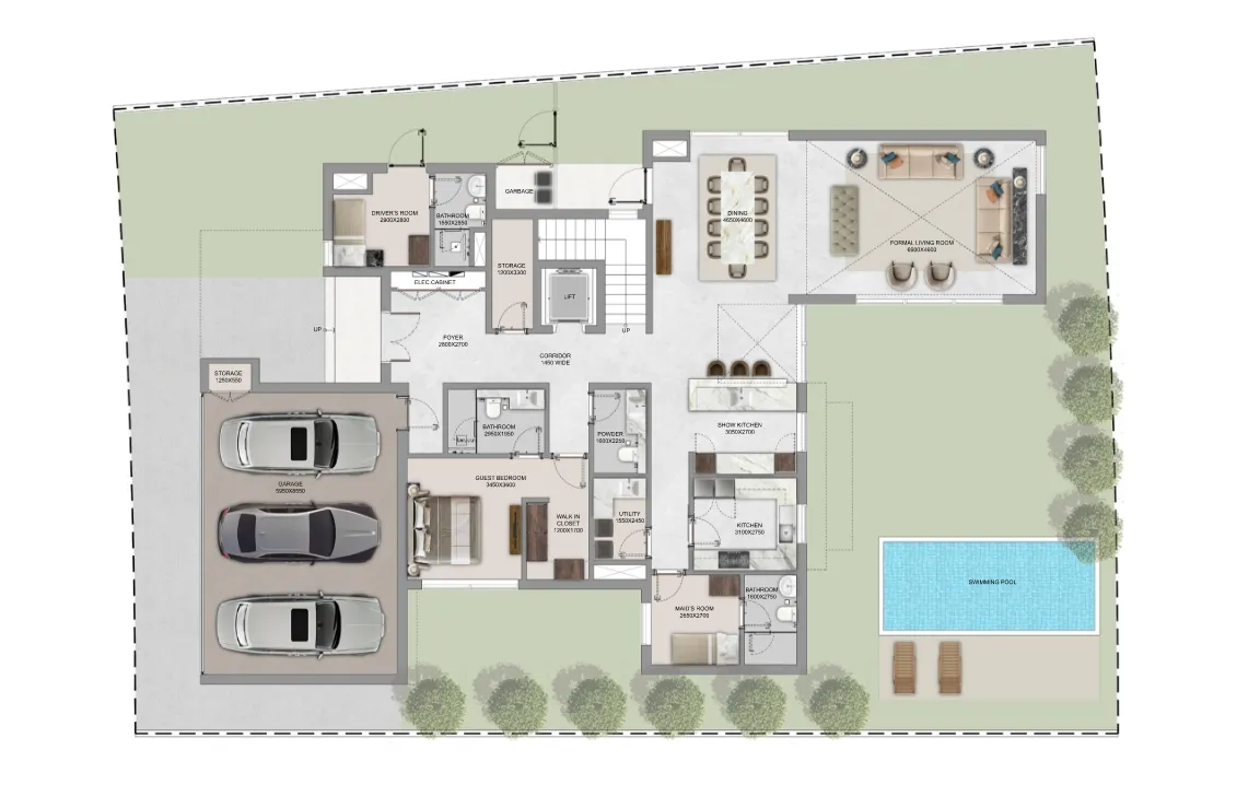 6 Bedroom floor plan