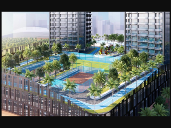Ananda Residences Motor City Dubai exterior aerial view