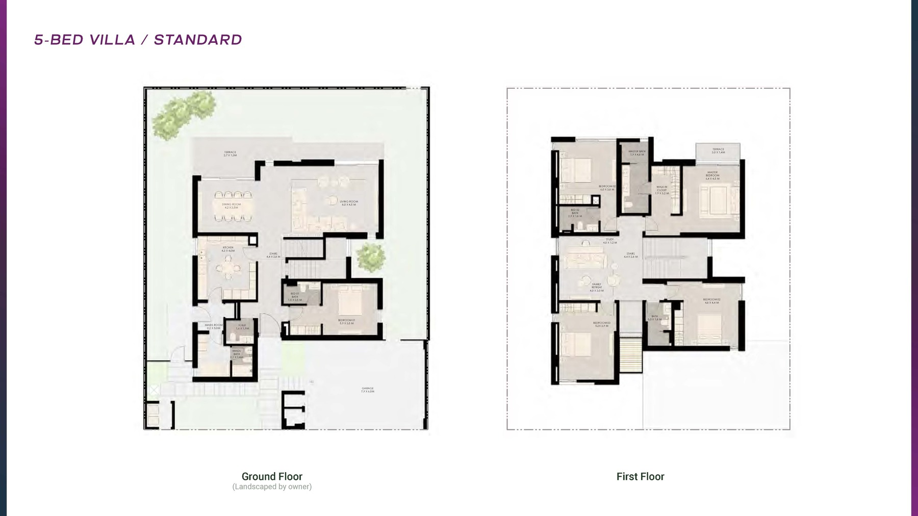 5 Bedroom floor plan
