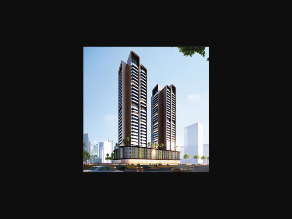 Guzel Tower twin-tower exterior render, JVT Dubai by Tiger Properties