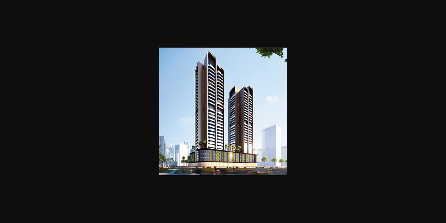 Guzel Tower twin-tower exterior render, JVT Dubai by Tiger Properties