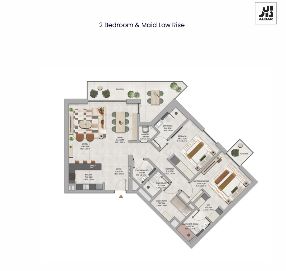 2 Bedroom floor plan