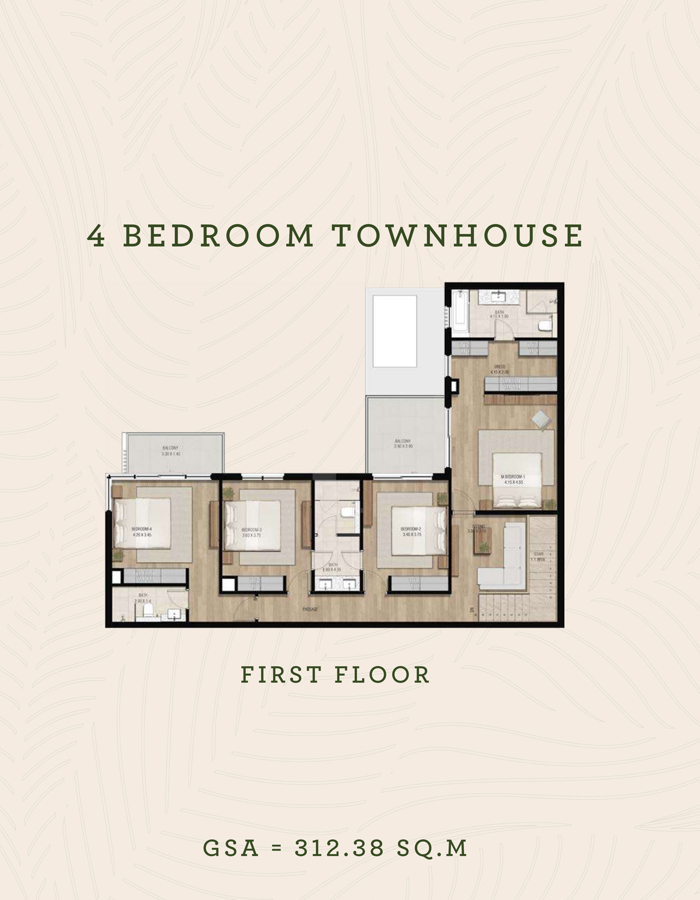 4 Bedroom floor plan