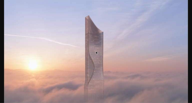 Tiger Sky Tower exterior render, Business Bay Dubai